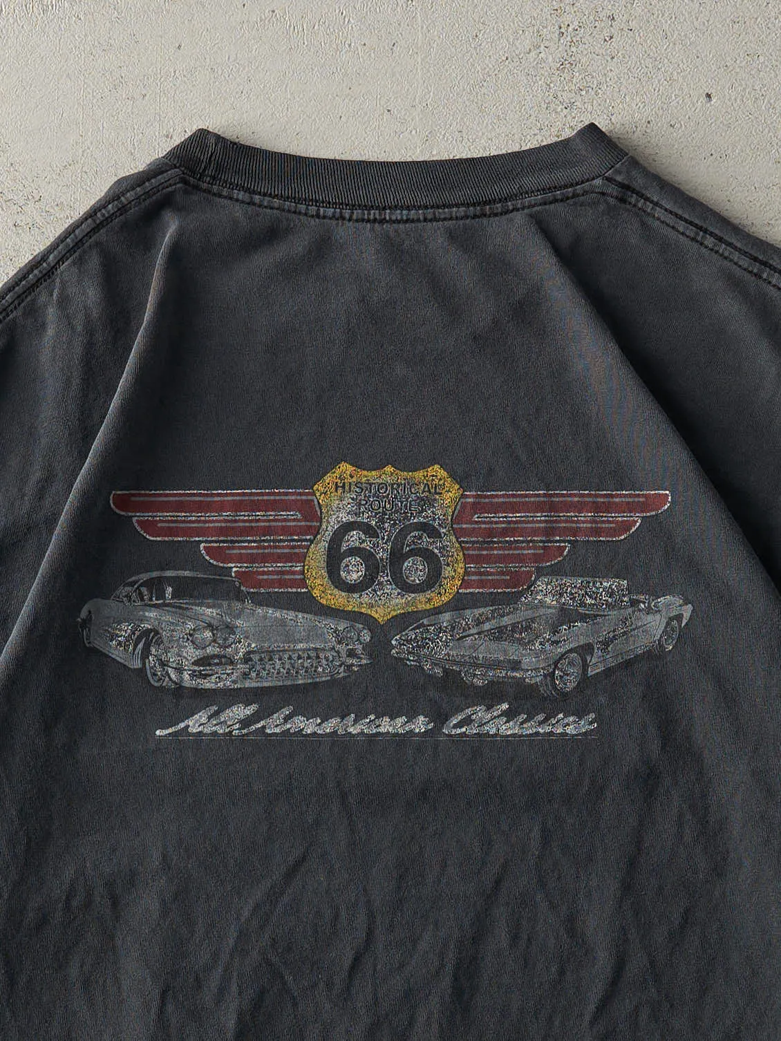 Vintage Y2K Black Route 66 All American Classic Tee (L) sold by Rebalance Vintage product image thumbnail 4