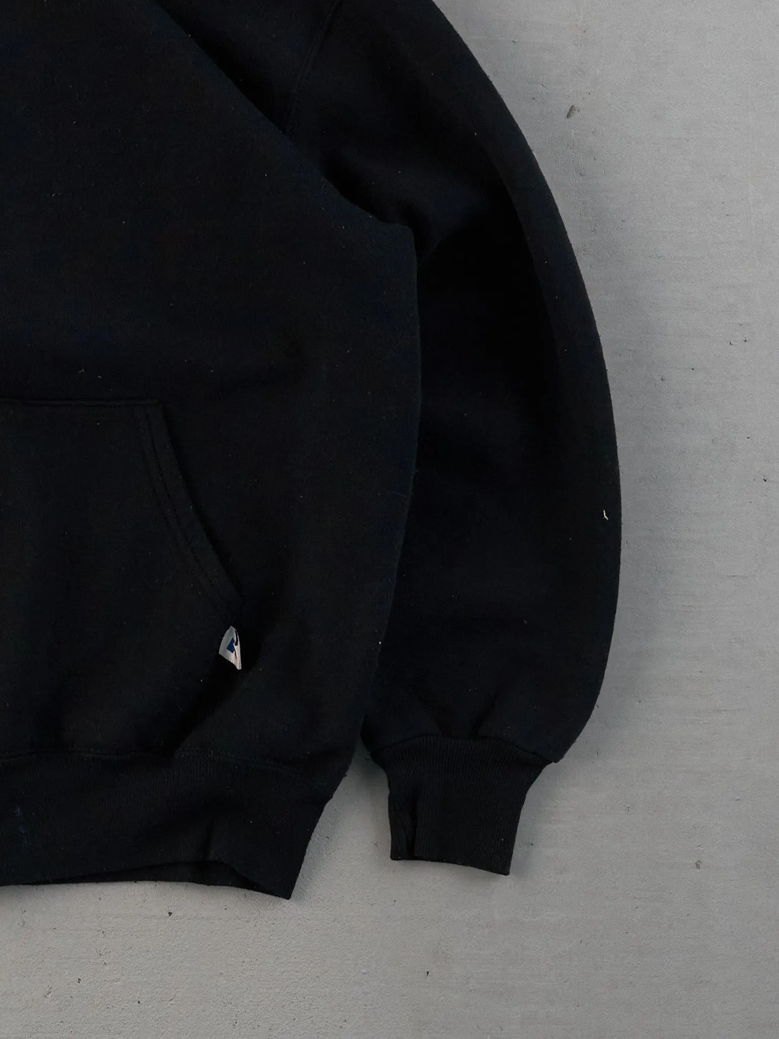 Vintage 90s Black Russell Athletics Blank Hooded Zip Up (L) sold by Rebalance Vintage product image thumbnail 3