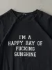 Vintage Y2K Black "Ray of Sunshine" Tee (XS) sold by Rebalance Vintage