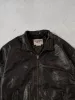 Vintage 90s Dark Brown Reebok Leather Jacket (L) sold by Rebalance Vintage