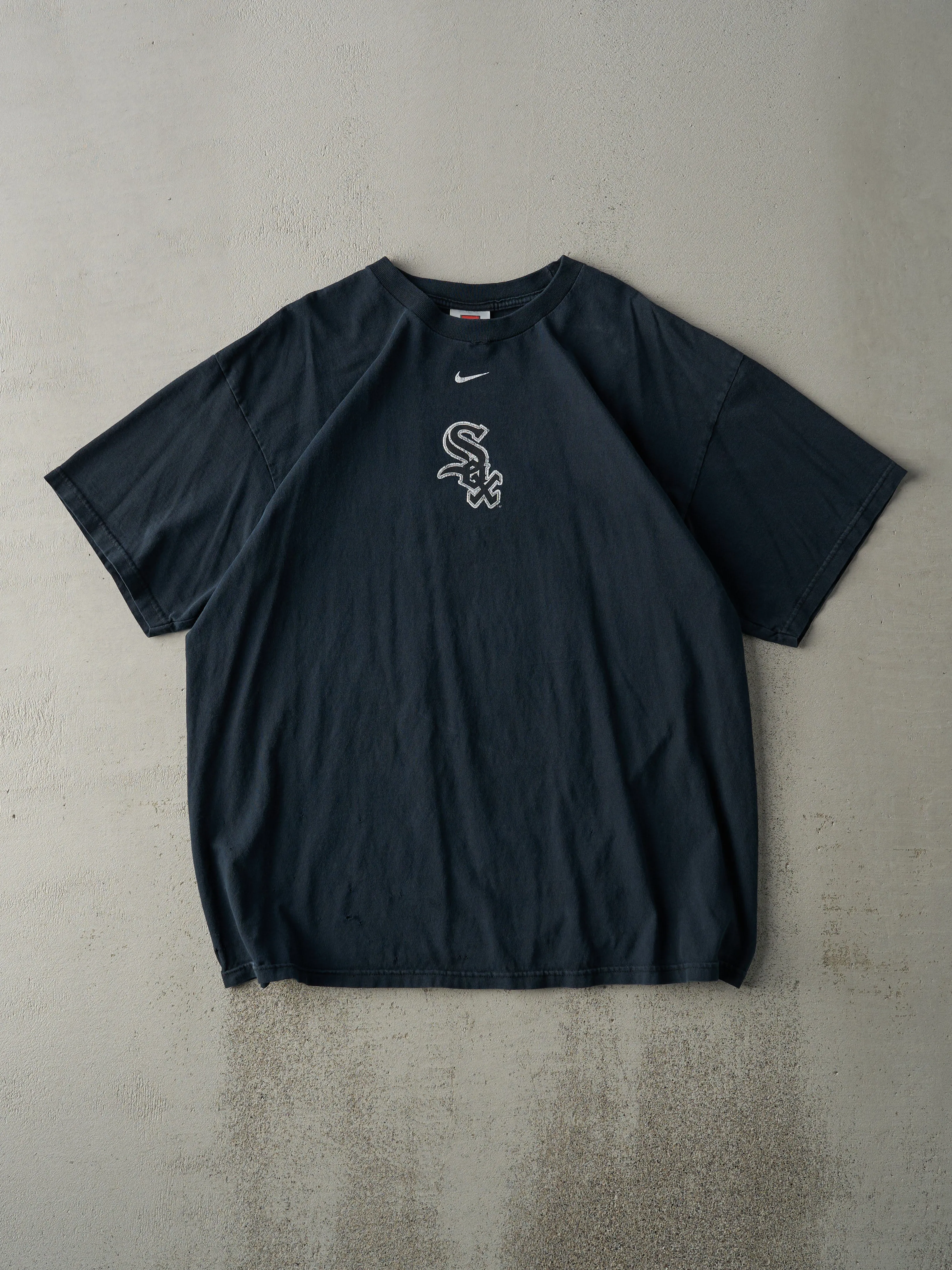 Vintage 05' Faded Black Nike Chicago White Sox Middle Swoosh Tee (L) sold by Rebalance Vintage