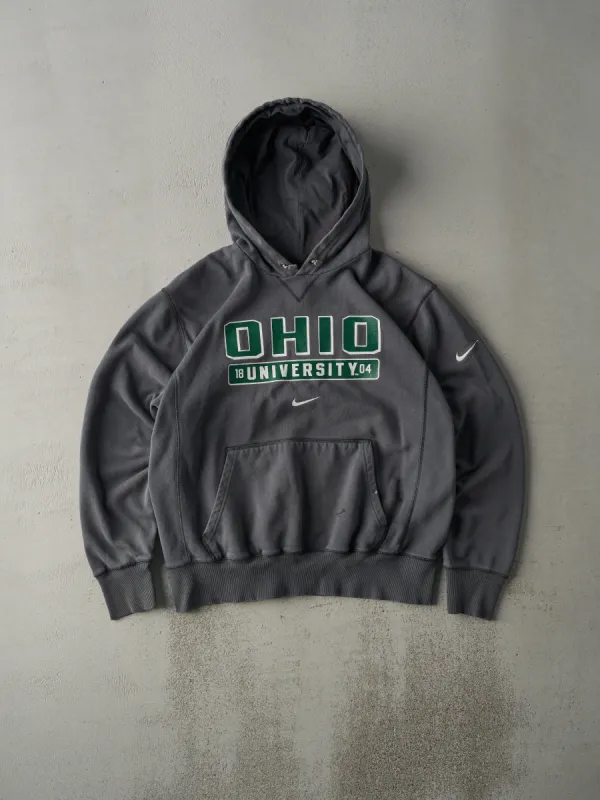 Vintage Y2K Grey Nike Ohio University Centre Check Boxy Hoodie (L) sold by Rebalance Vintage
