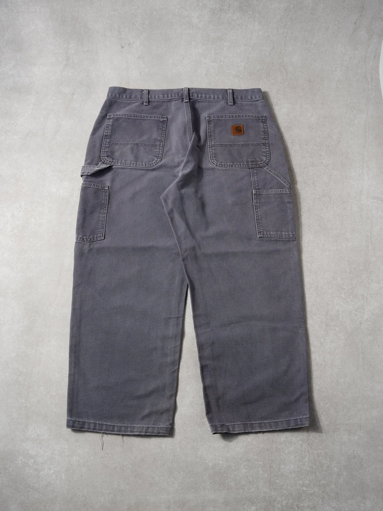 Vintage 90s Washed Stone Grey Carhartt Carpenter Pants (36x27) sold by Rebalance Vintage product image thumbnail 2