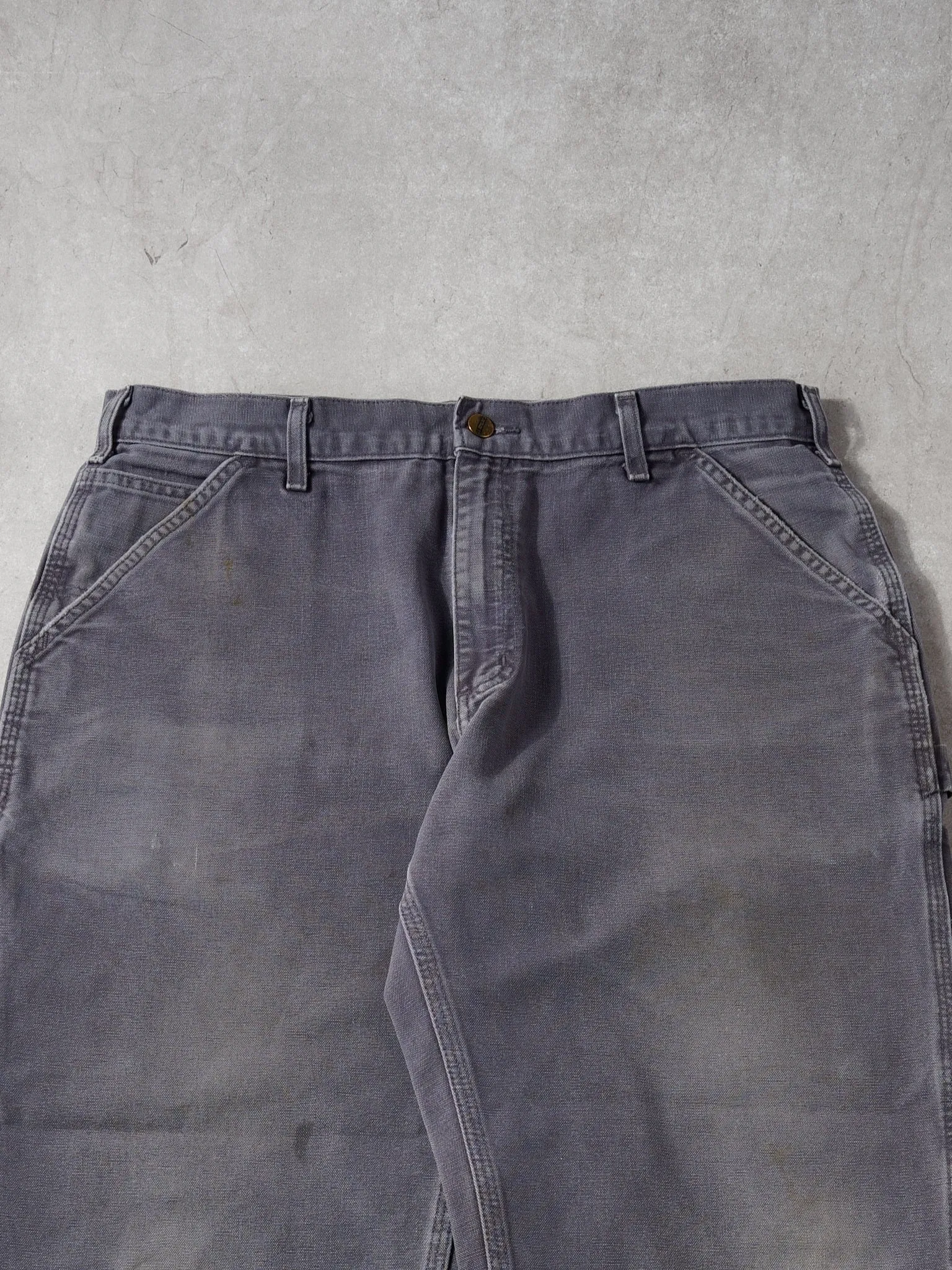 Vintage 90s Washed Stone Grey Carhartt Carpenter Pants (36x27) sold by Rebalance Vintage product image thumbnail 3