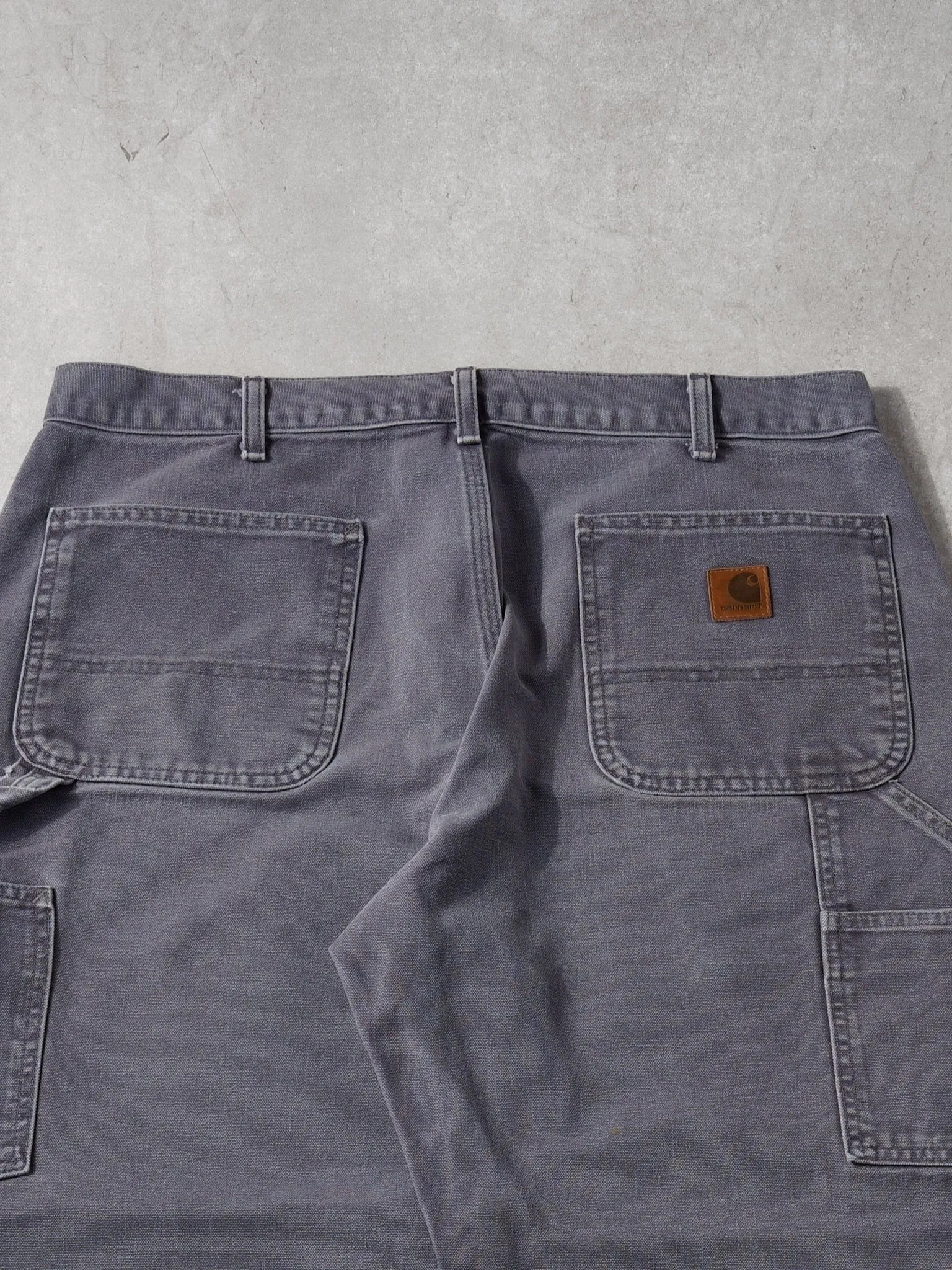 Vintage 90s Washed Stone Grey Carhartt Carpenter Pants (36x27) sold by Rebalance Vintage product image thumbnail 4