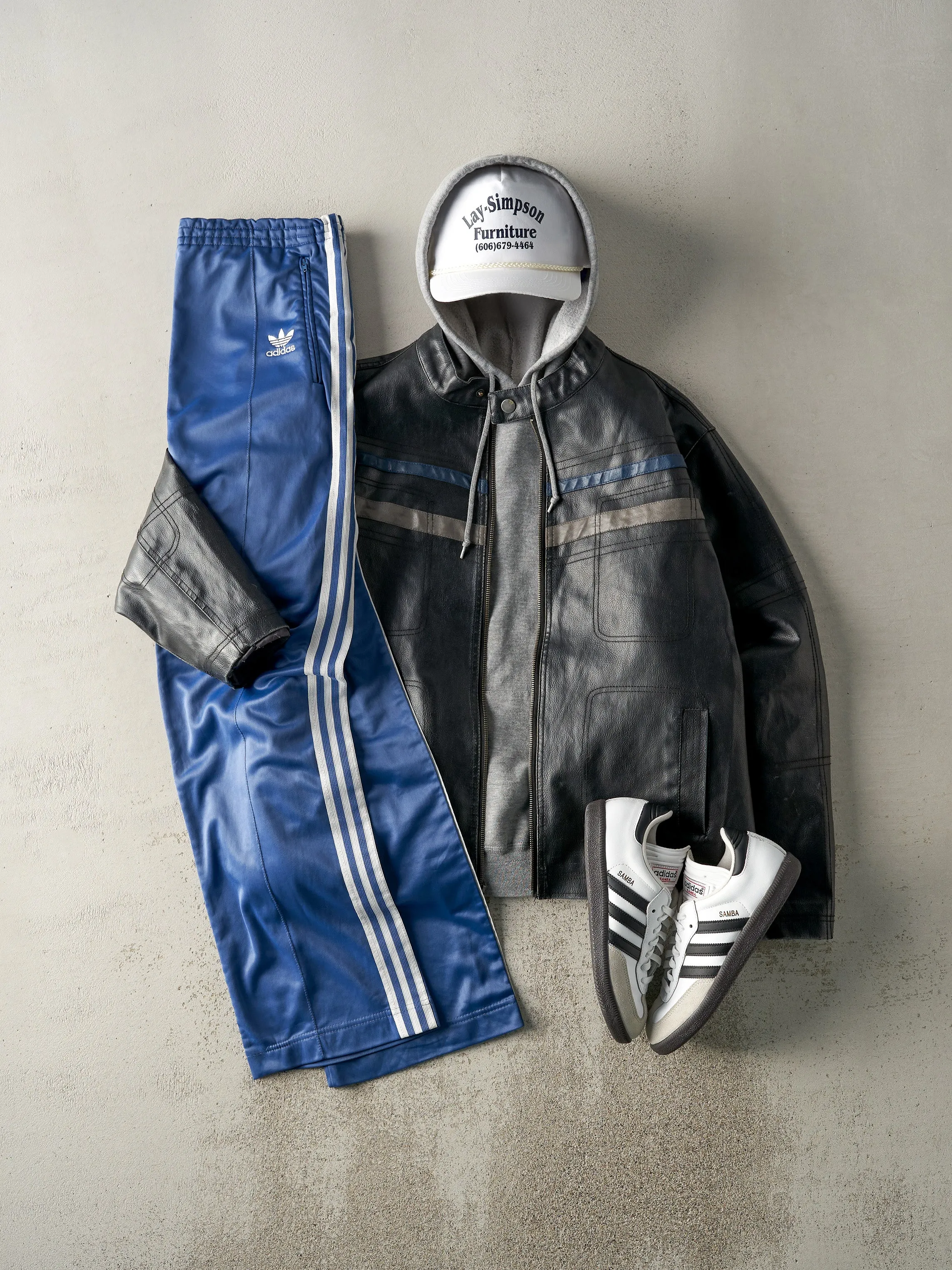 Vintage Y2K Black & Blue Whispering Smith Leather Jacket (M) sold by Rebalance Vintage product image thumbnail 2