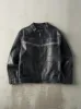 Vintage Y2K Black & Blue Whispering Smith Leather Jacket (M) sold by Rebalance Vintage