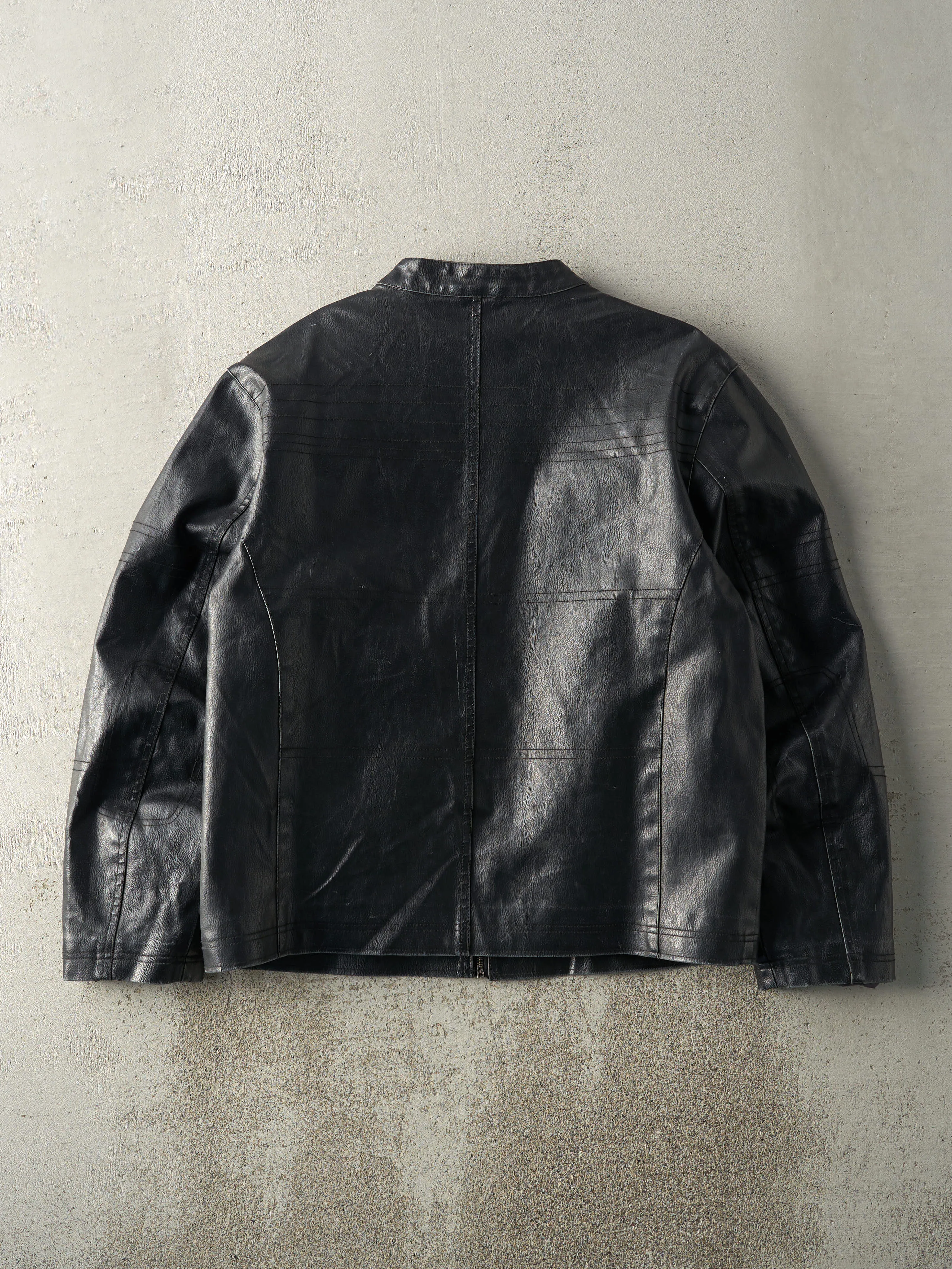 Vintage Y2K Black & Blue Whispering Smith Leather Jacket (M) sold by Rebalance Vintage product image thumbnail 3