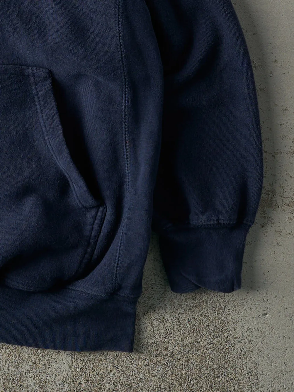 Vintage Y2K Navy Blue Embroidered Michigan Hoodie (S) sold by Rebalance Vintage product image thumbnail 3