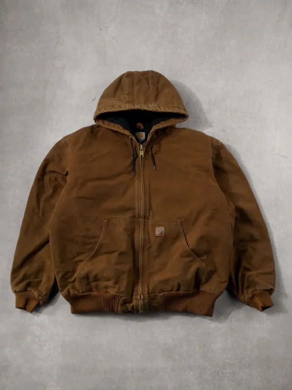 VIntage 90s Khaki Carhartt Workwear Hooded Jacket (XL) sold by Rebalance Vintage