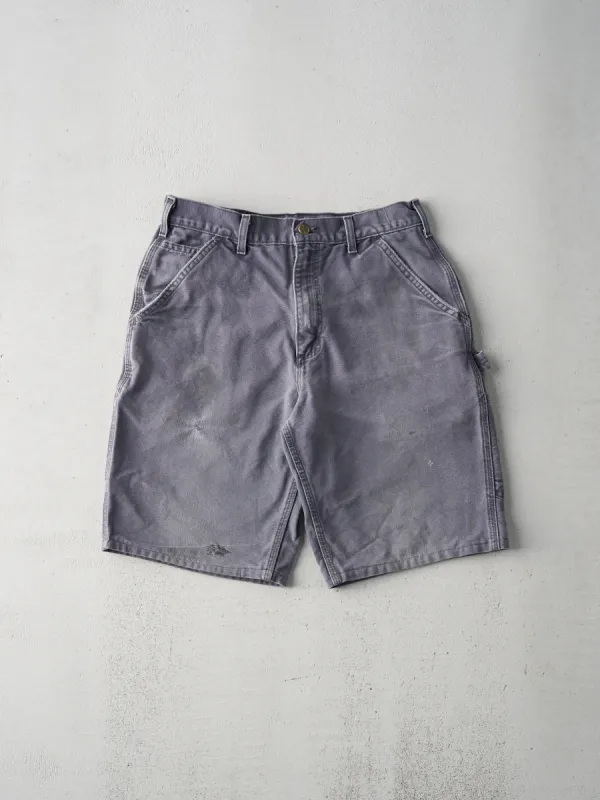 Vintage Y2K Faded Charcoal Grey Carhartt Dungaree Fit Shorts (30x10) sold by Rebalance Vintage