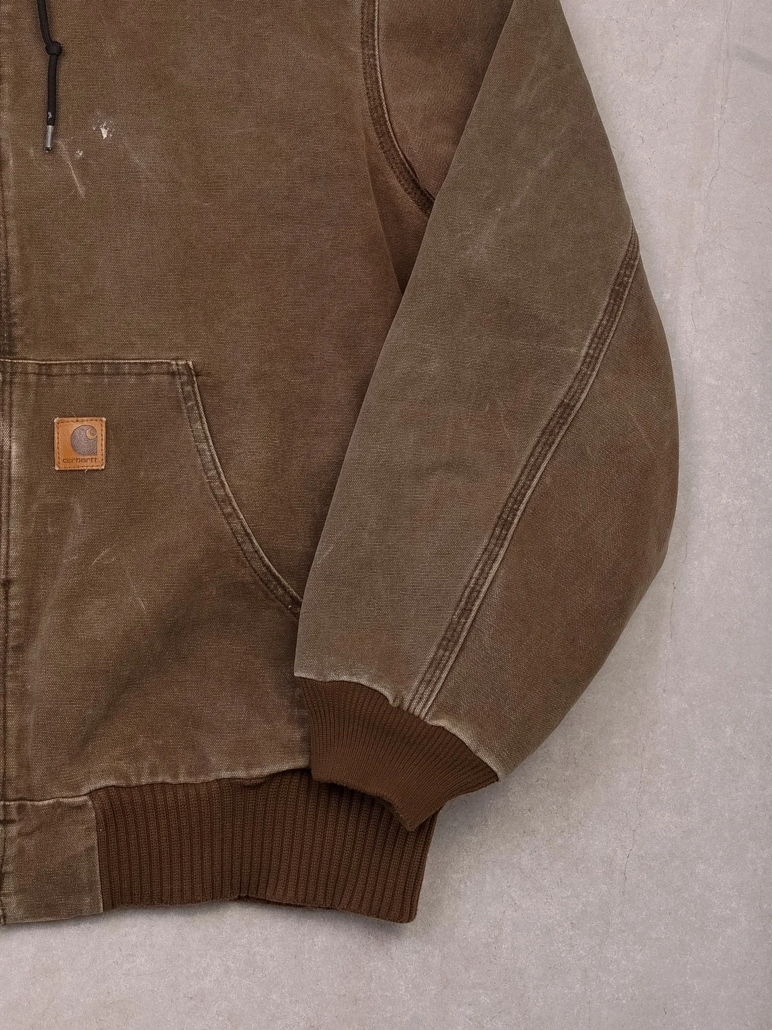 Vintage 90s Brown Carhartt Hooded Jacket (XXL) sold by Rebalance Vintage product image thumbnail 3