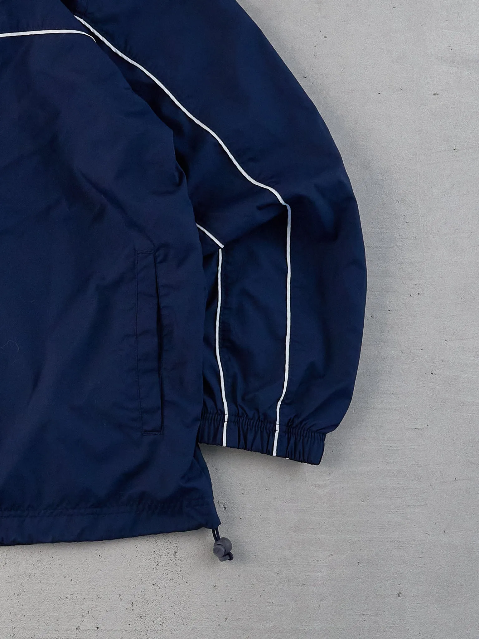Vintage Y2k Navy Blue Nike Collared Windbreaker Jacket (M) sold by Rebalance Vintage product image thumbnail 3