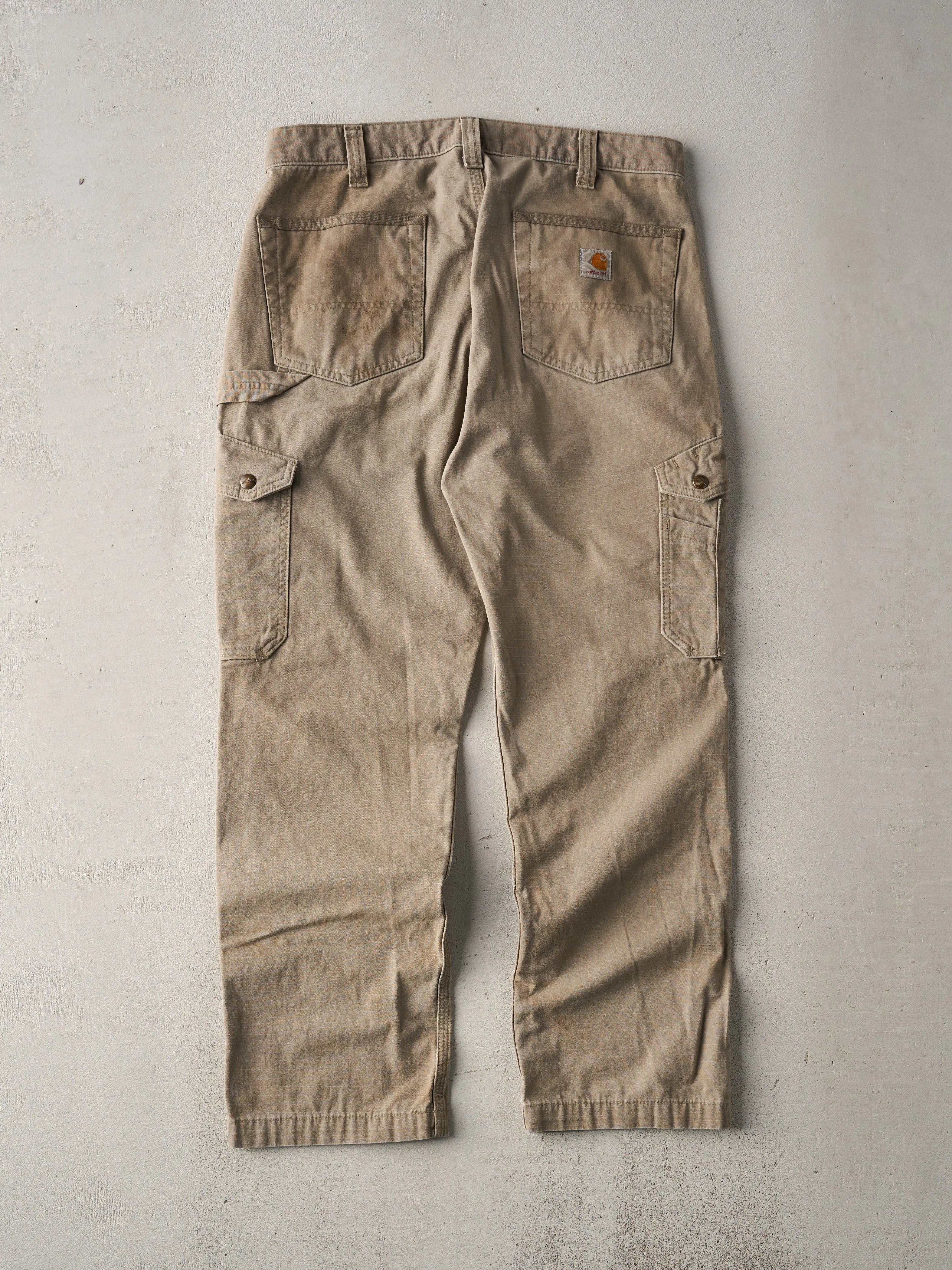 Vintage 90s Beige Carhartt Relaxed Fit Cargo Pants (33x29) sold by Rebalance Vintage product image thumbnail 2