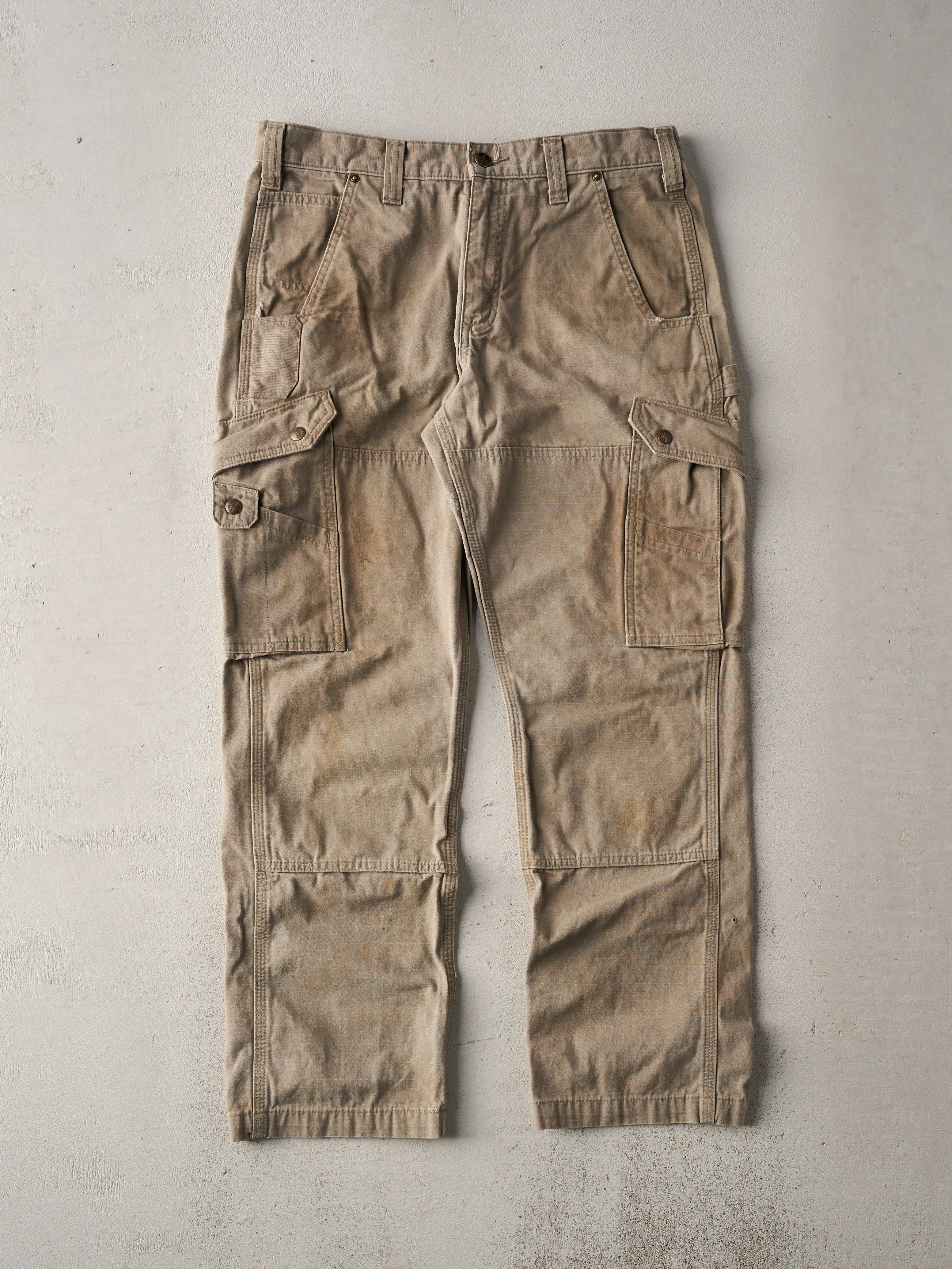 Vintage 90s Beige Carhartt Relaxed Fit Cargo Pants (33x29) sold by Rebalance Vintage