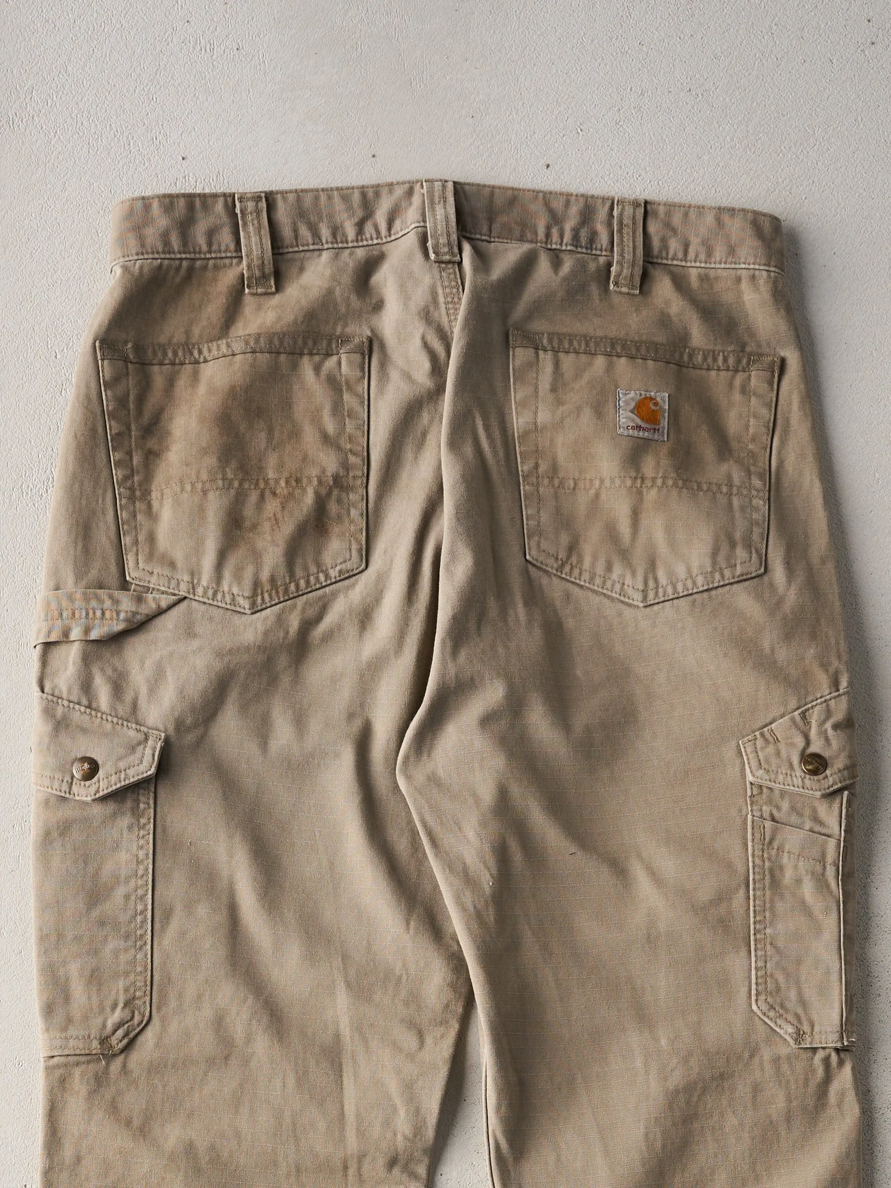 Vintage 90s Beige Carhartt Relaxed Fit Cargo Pants (33x29) sold by Rebalance Vintage product image thumbnail 4