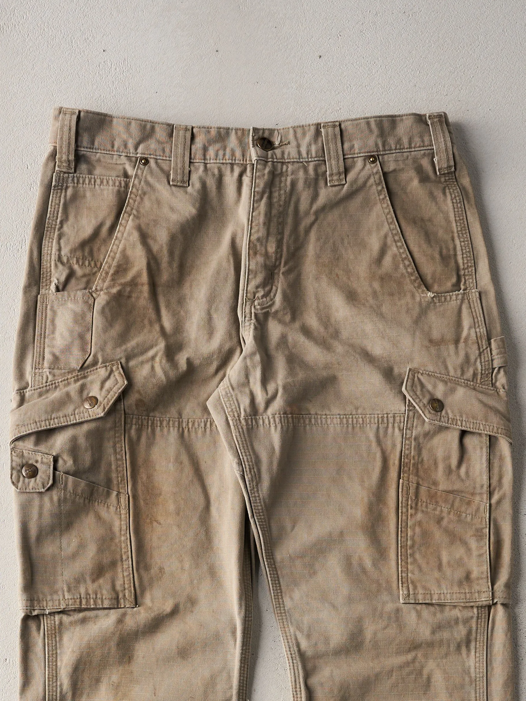 Vintage 90s Beige Carhartt Relaxed Fit Cargo Pants (33x29) sold by Rebalance Vintage product image thumbnail 3
