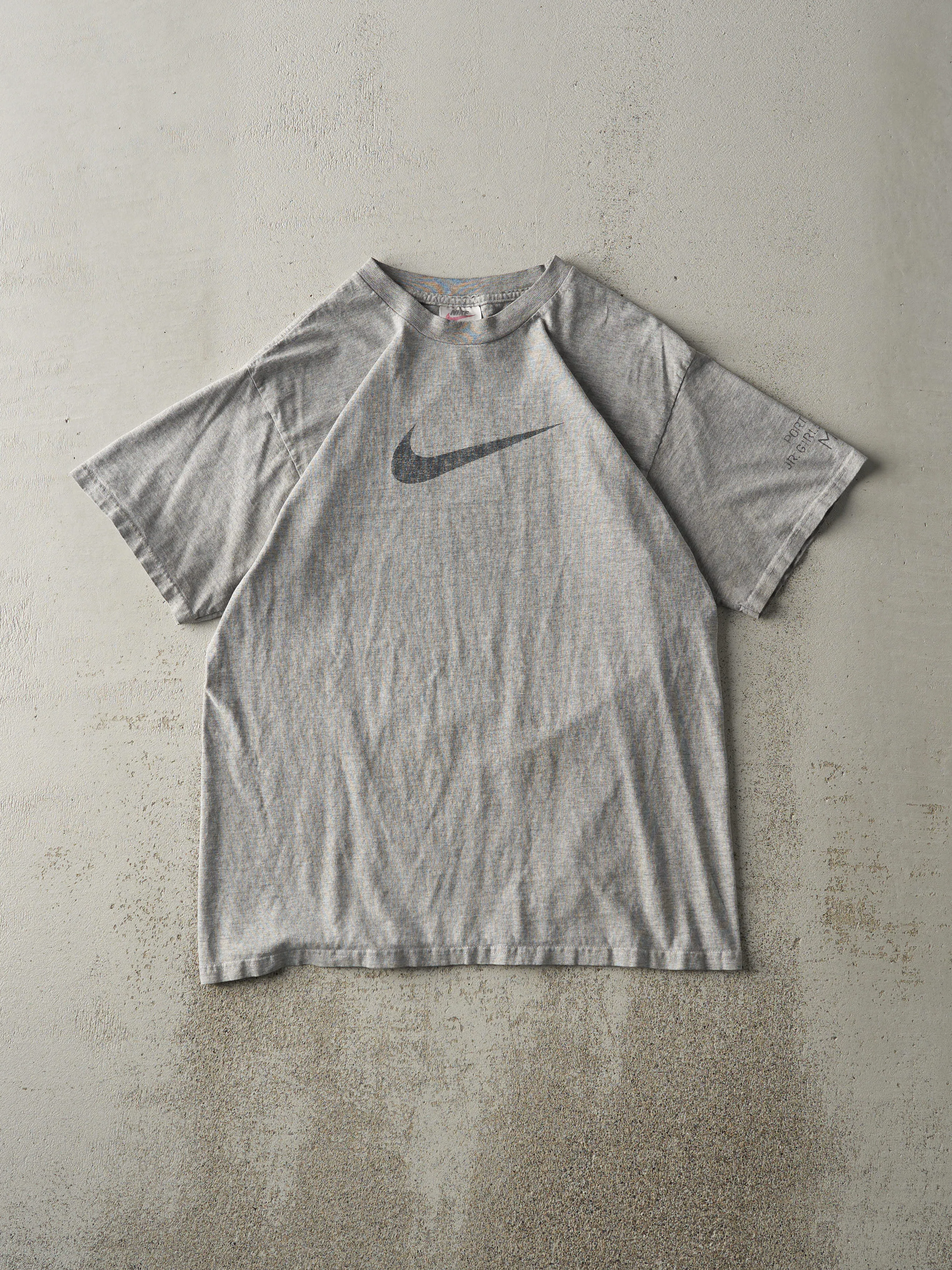 Vintage 90s Grey Nike Swoosh Tee (S/M) sold by Rebalance Vintage