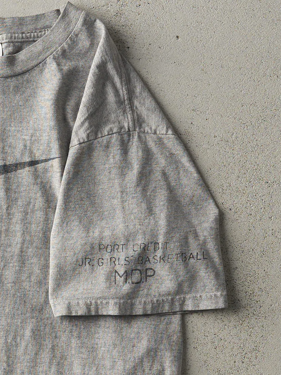 Vintage 90s Grey Nike Swoosh Tee (S/M) sold by Rebalance Vintage product image thumbnail 3