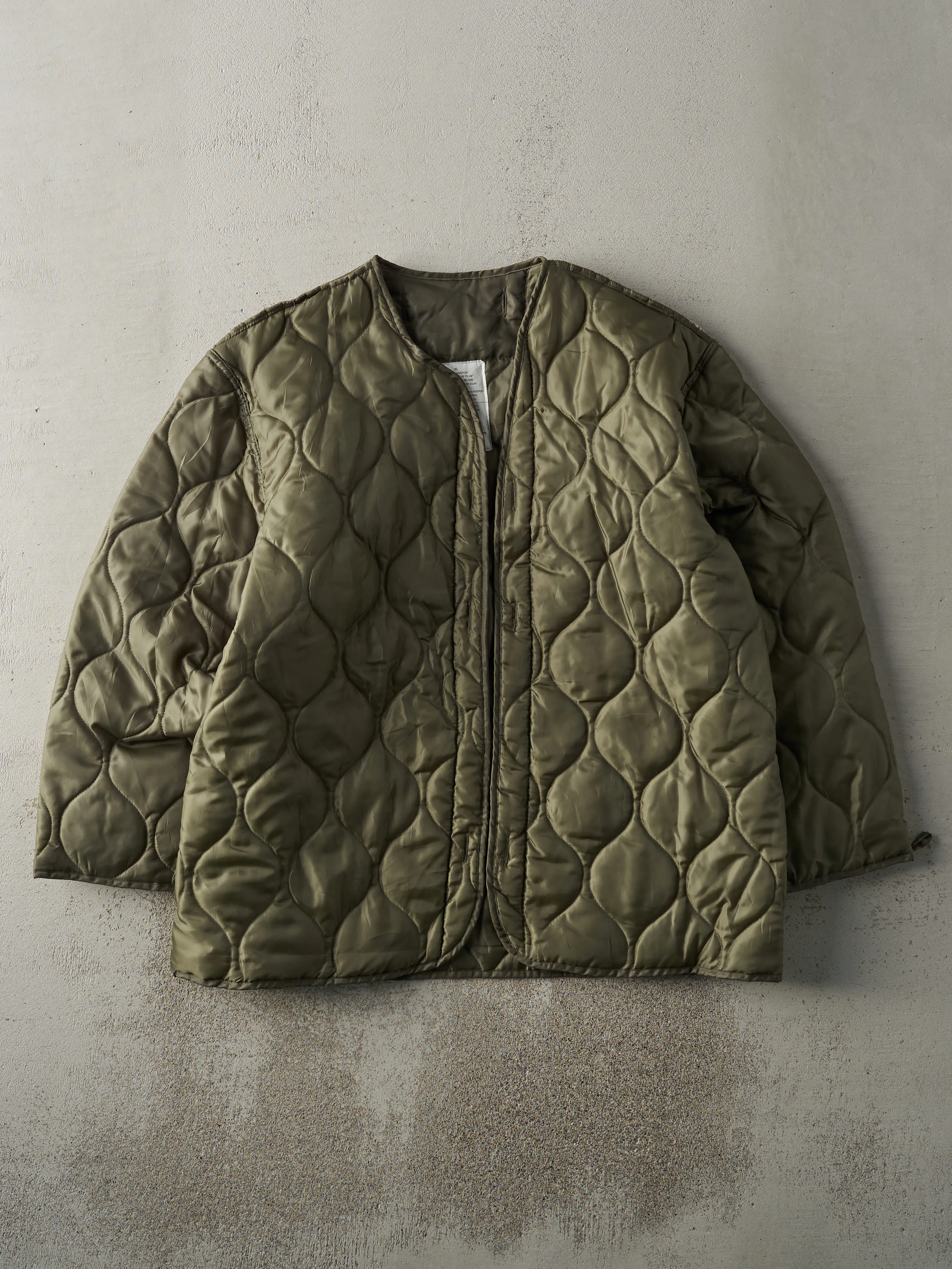 Vintage Y2K Dark Green Army Liner Jacket (L/XL) sold by Rebalance Vintage