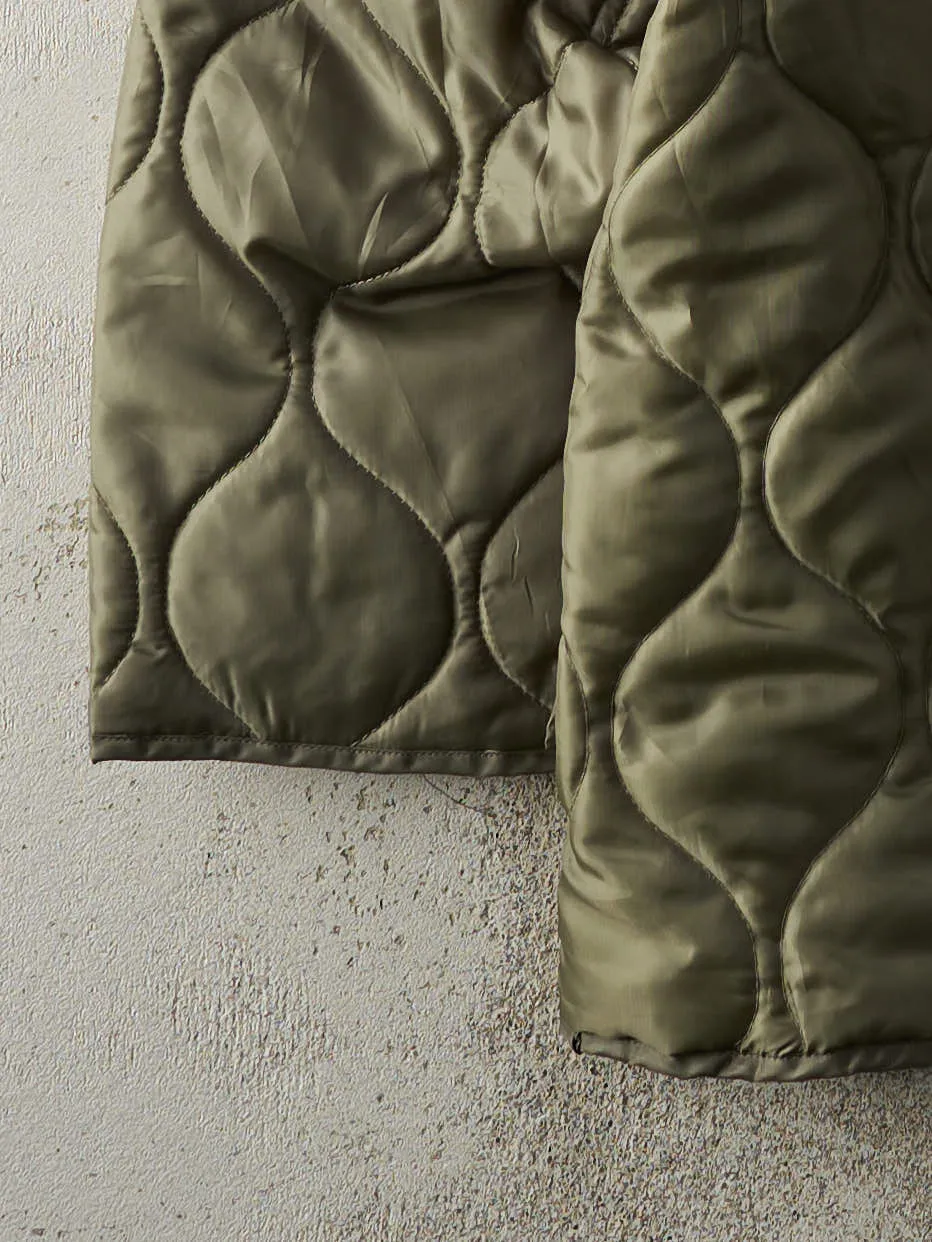 Vintage Y2K Dark Green Army Liner Jacket (L/XL) sold by Rebalance Vintage product image thumbnail 3