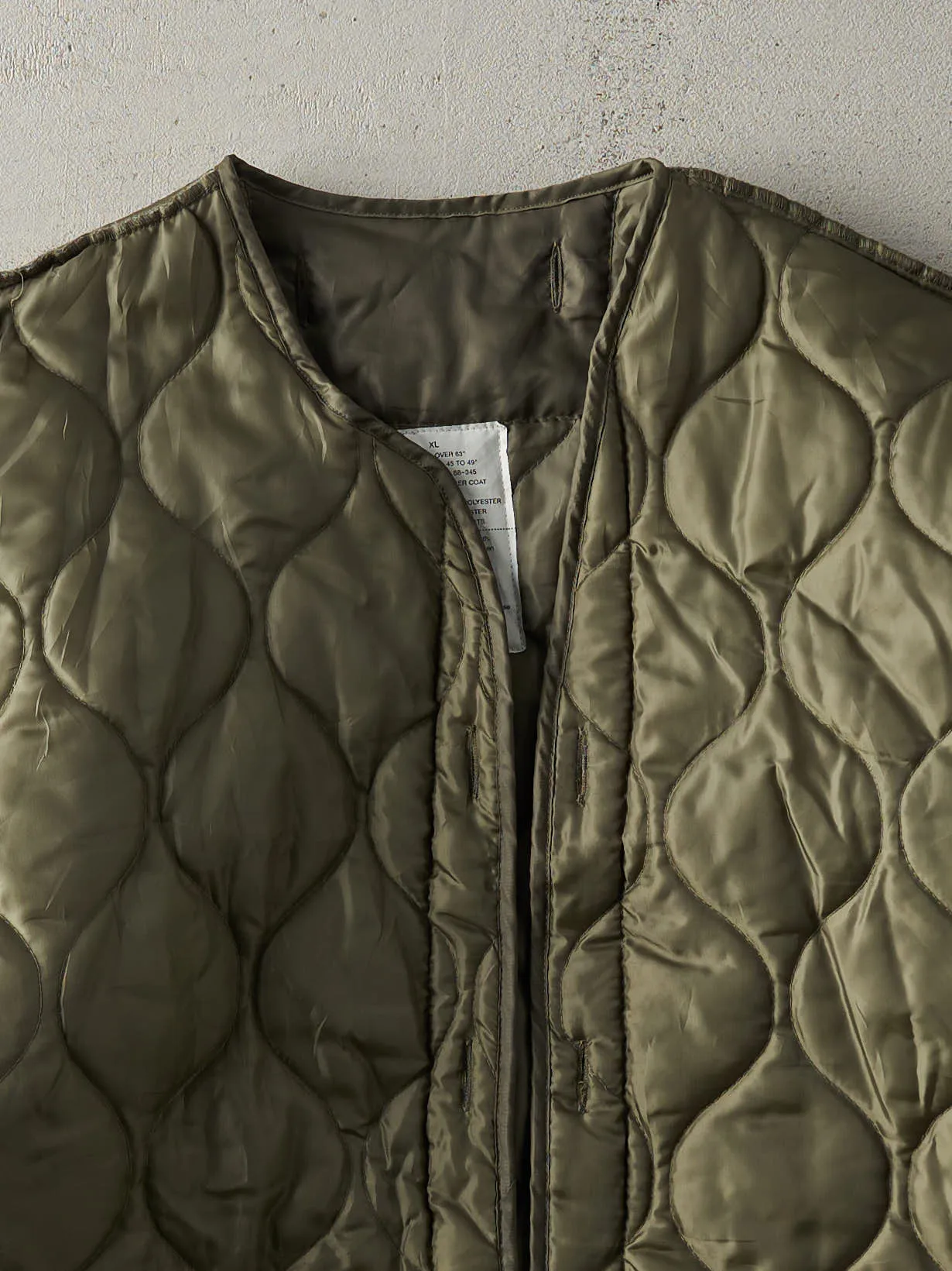 Vintage Y2K Dark Green Army Liner Jacket (L/XL) sold by Rebalance Vintage product image thumbnail 2