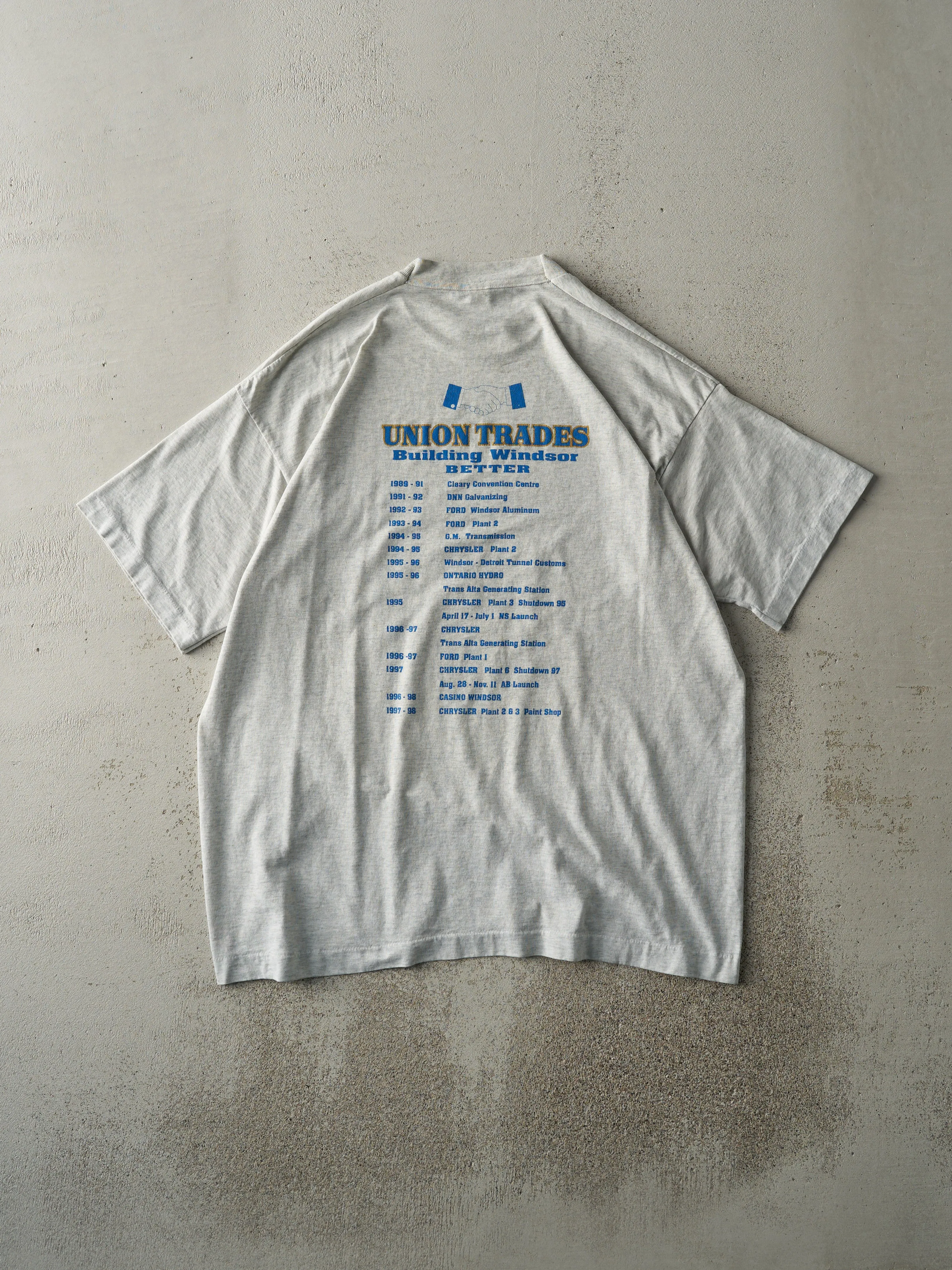 Vintage 90s Heather Grey Chrysler Paint Shop Single Stitch Tee (M/L) sold by Rebalance Vintage product image thumbnail 2