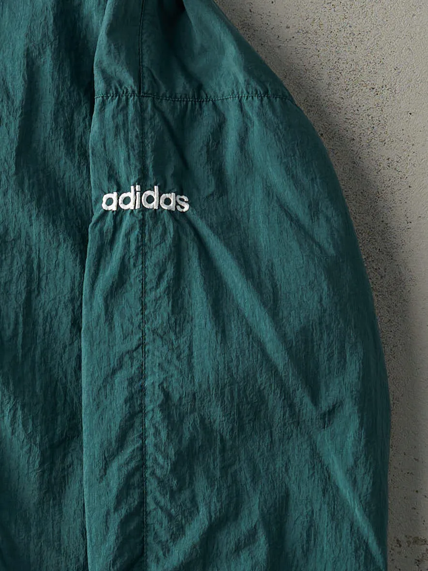 Vintage 90s Green Adidas Windbreaker Jacket (L) sold by Rebalance Vintage product image thumbnail 5