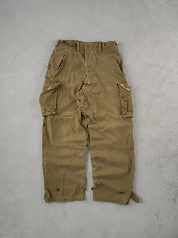 Vintage 90s Moss Green Army Cargo Pants (30x30) sold by Rebalance Vintage