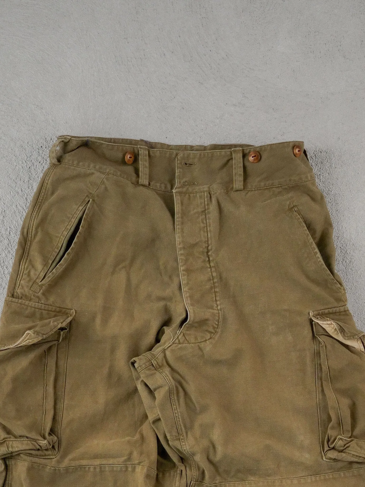 Vintage 90s Moss Green Army Cargo Pants (30x30) sold by Rebalance Vintage product image thumbnail 2
