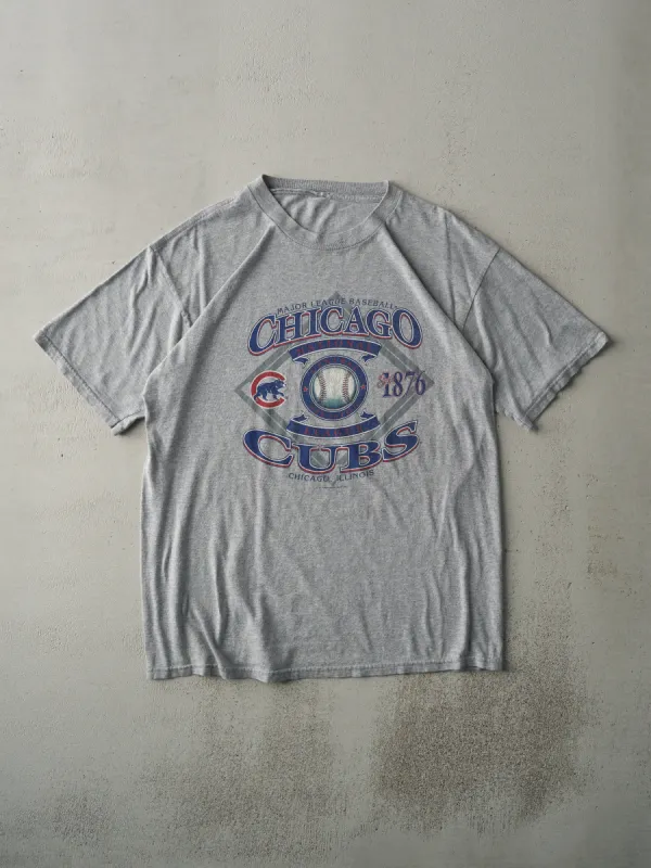 Vintage 04' Heather Grey Chicago Cubs Long Tee (M) sold by Rebalance Vintage