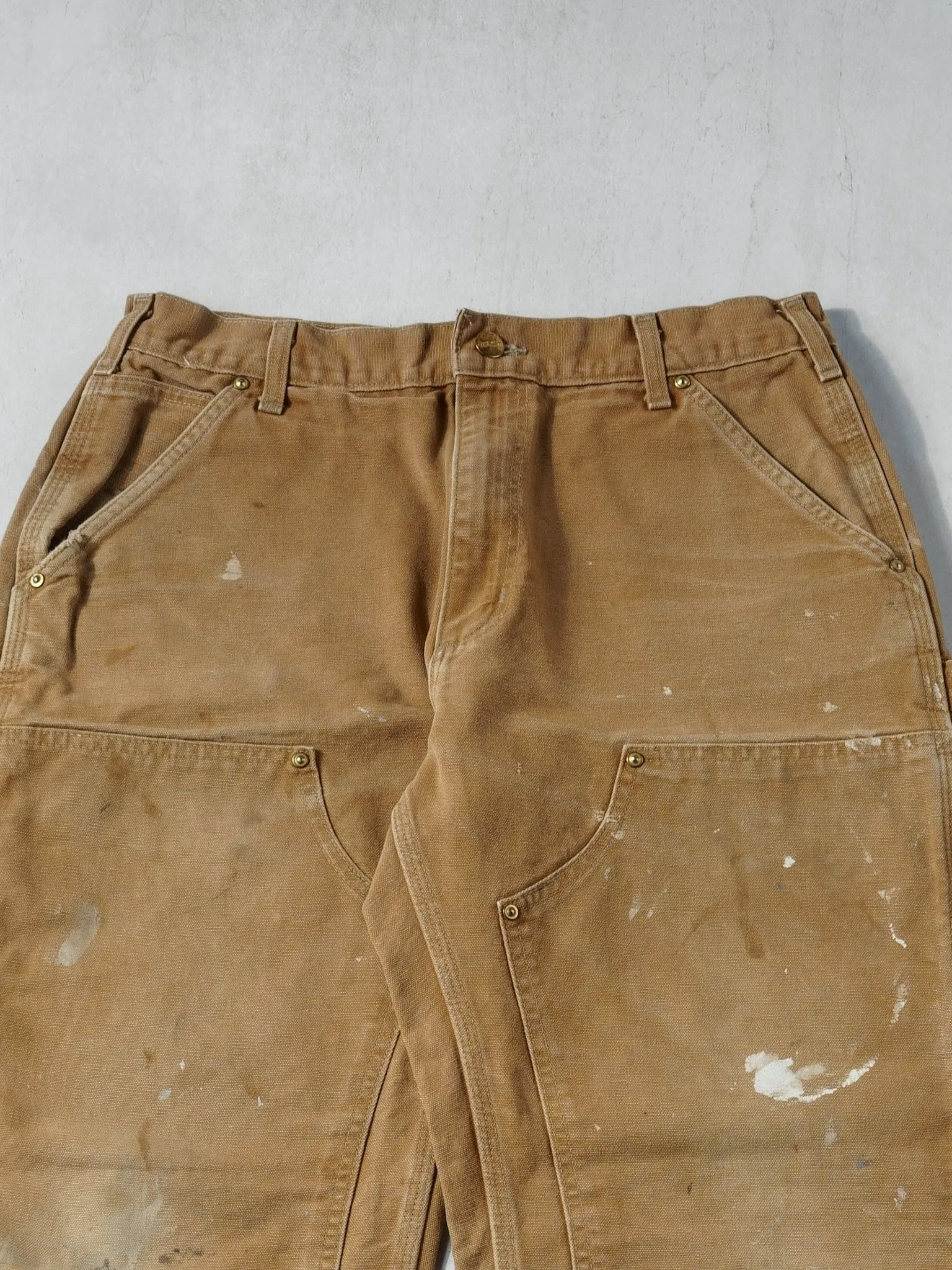 Vintage 90s Khaki Carhartt Double Knee Carpenter Pants (30x29) sold by Rebalance Vintage product image thumbnail 3