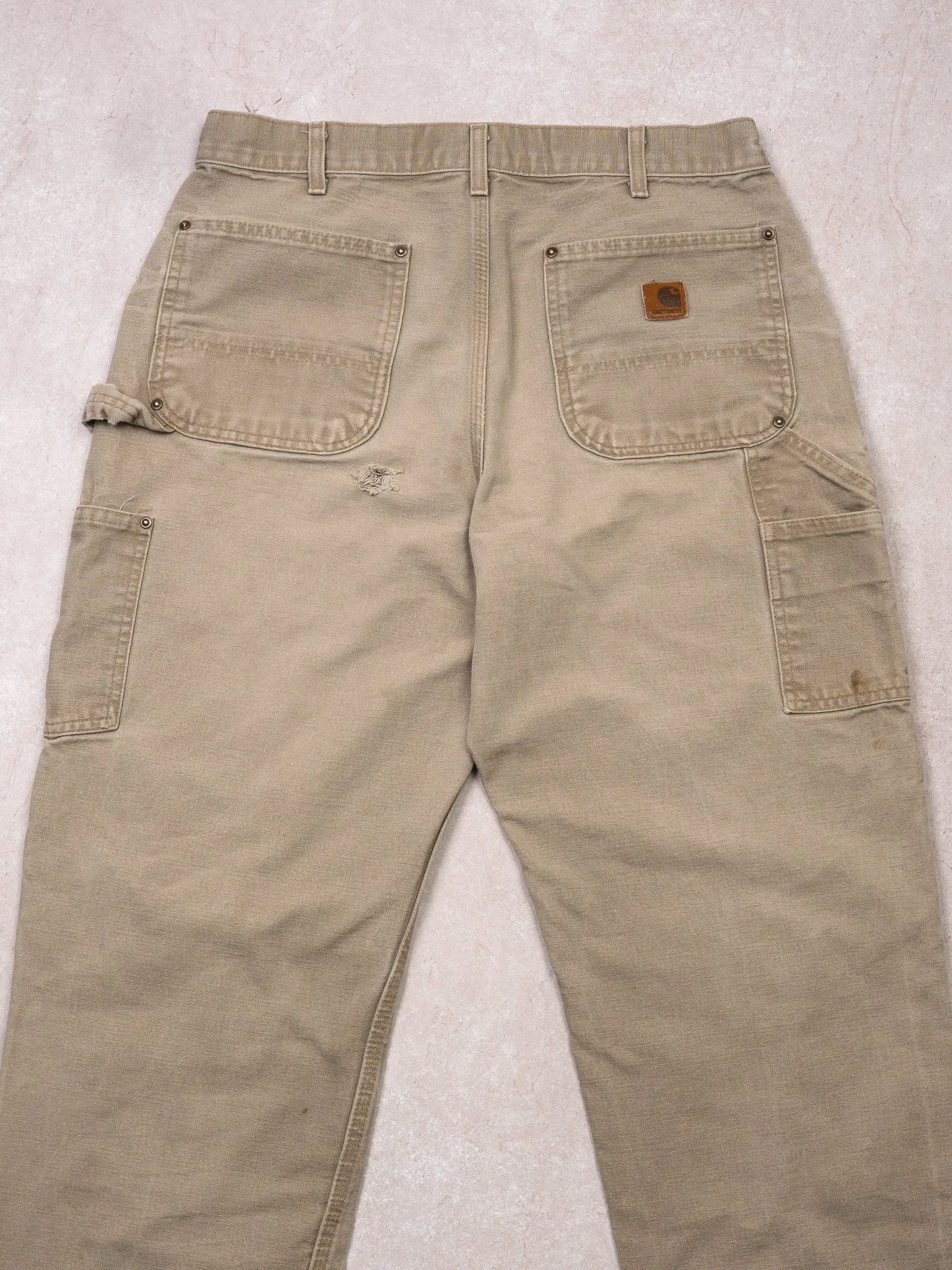 Vintage Light Beige Double Knee Carhartt Dungaree Pants (32 x 30) sold by Rebalance Vintage product image thumbnail 5