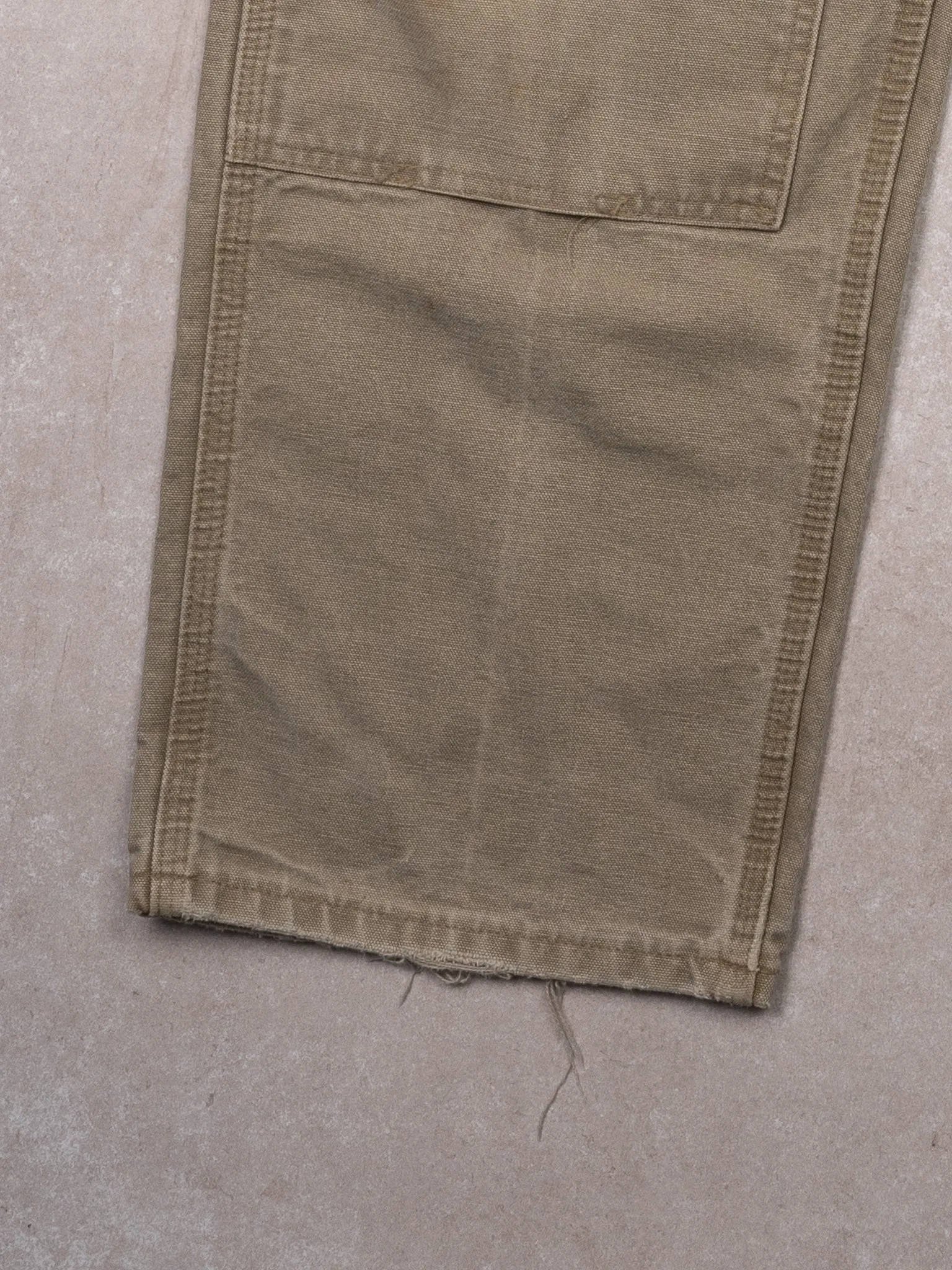 Vintage Light Beige Double Knee Carhartt Dungaree Pants (32 x 30) sold by Rebalance Vintage product image thumbnail 3