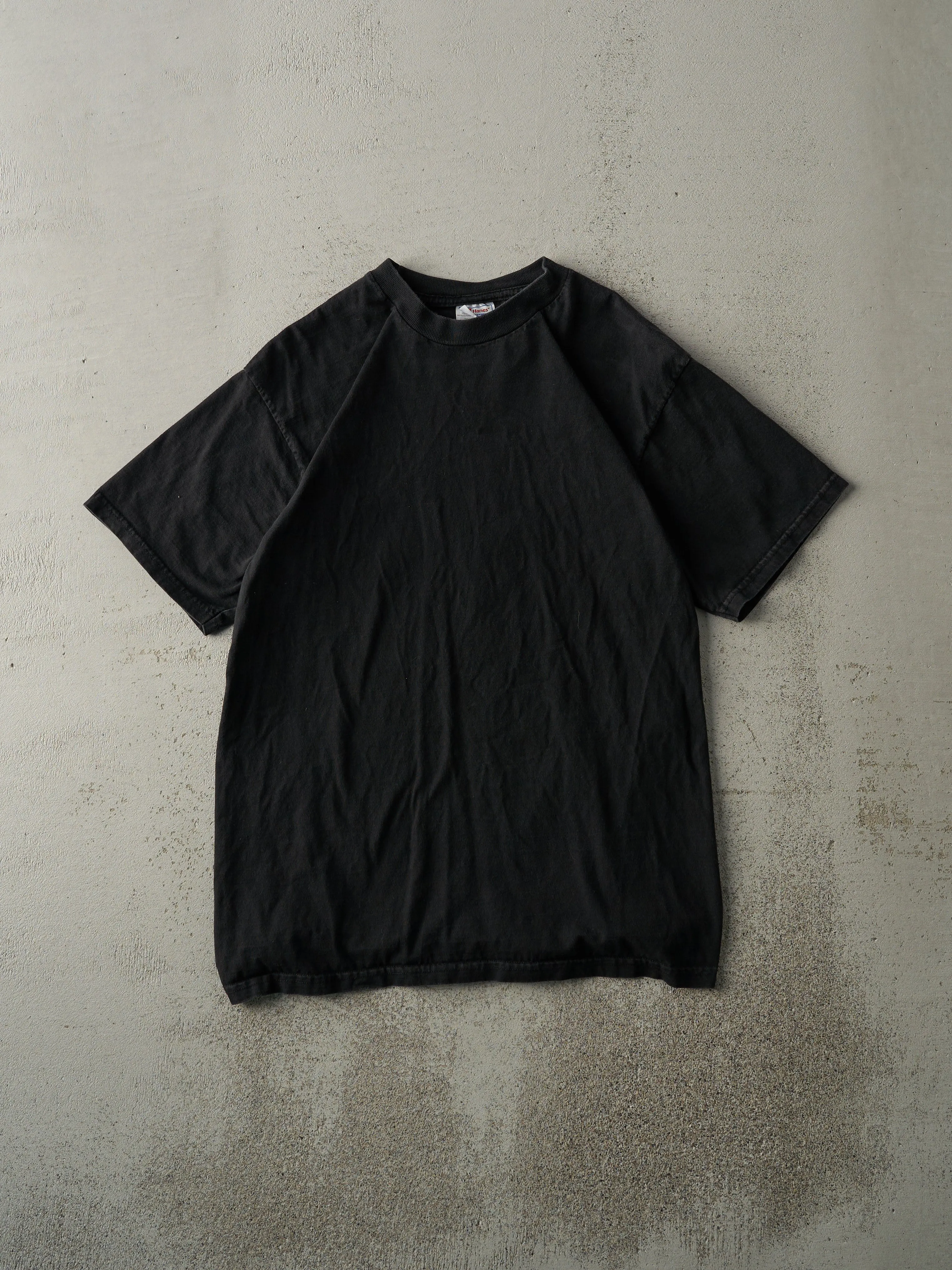 Vintage 90s Black Blank Tee (S) sold by Rebalance Vintage