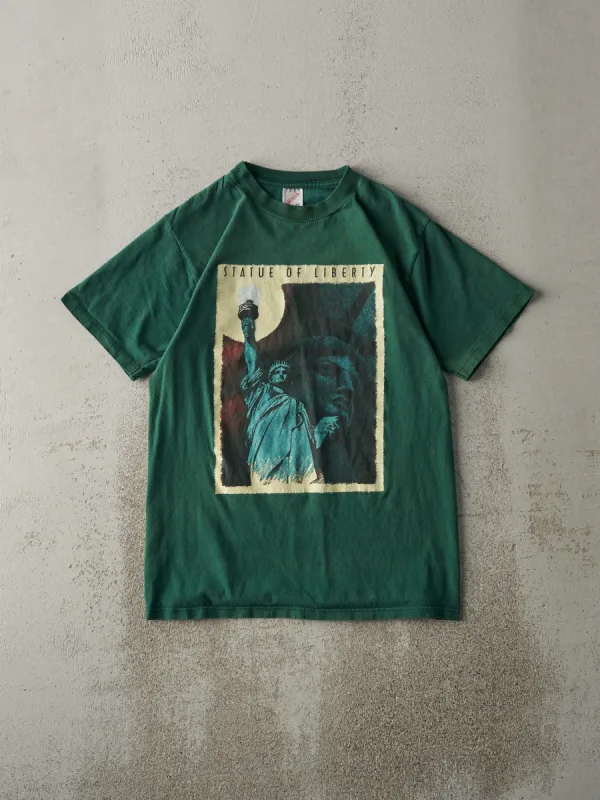 Vintage 90s Forest Green Statue of Liberty Tee (S) made by Rebalance Vintage