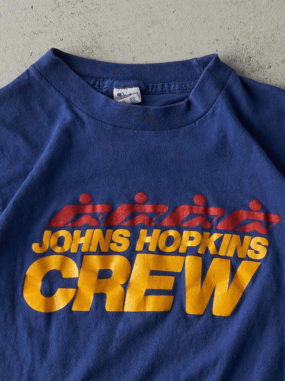 Vintage 80s Royal Blue Johns Hopkins Rowing Crew Single Stitch Tee (S) sold by Rebalance Vintage product image thumbnail 2