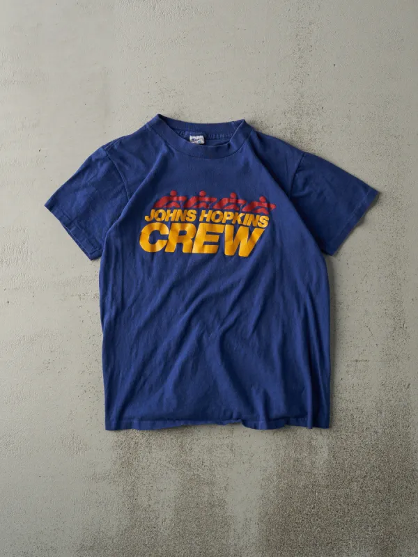 Vintage 80s Royal Blue Johns Hopkins Rowing Crew Single Stitch Tee (S) sold by Rebalance Vintage