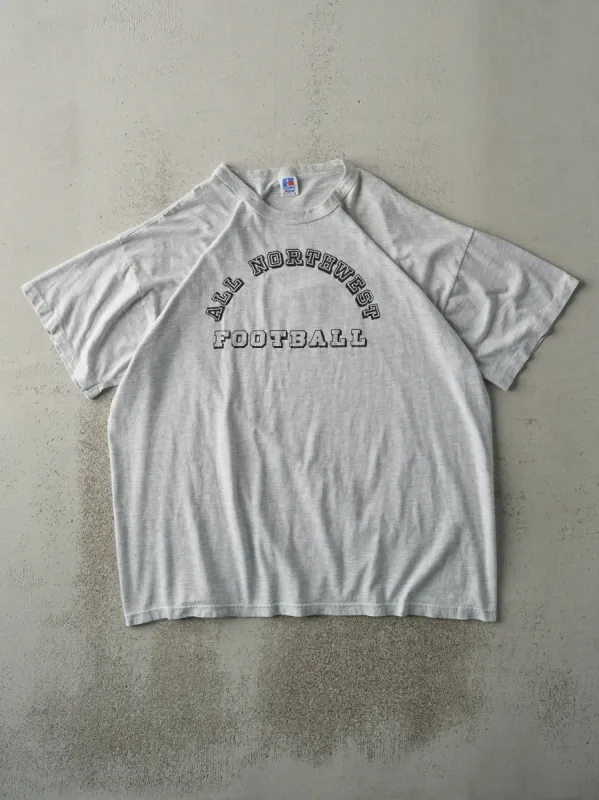 Vintage 90s Heather Grey All Northwest Football Russell Athletic Tee (L) sold by Rebalance Vintage