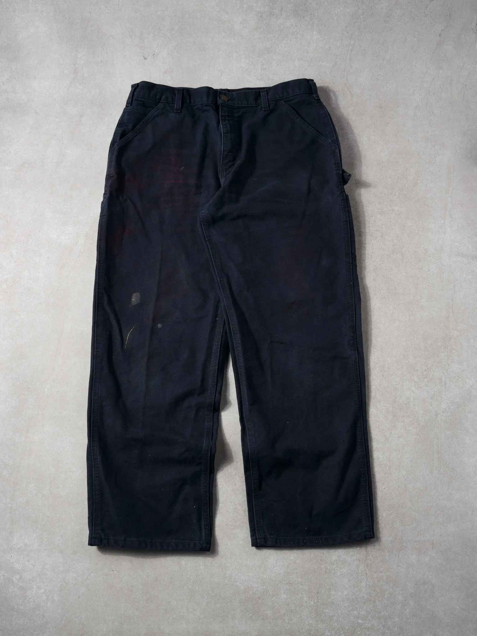 Vintage 90s Dark Navy Blue Carhartt Capenter Pants (36x30) sold by Rebalance Vintage