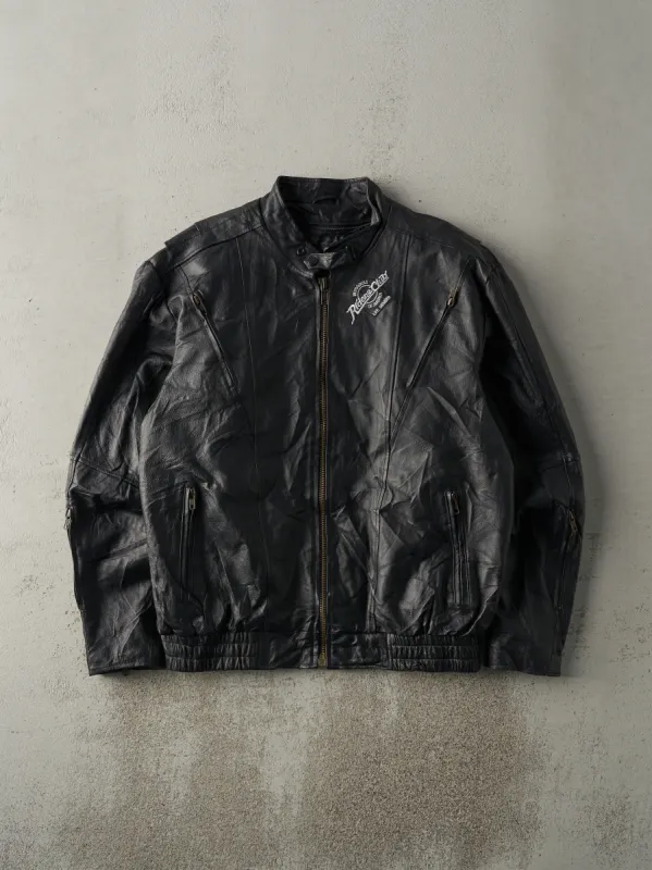Vintage Y2K Black Riders Club Lifetime Member Leather Biker Jacket (L) sold by Rebalance Vintage