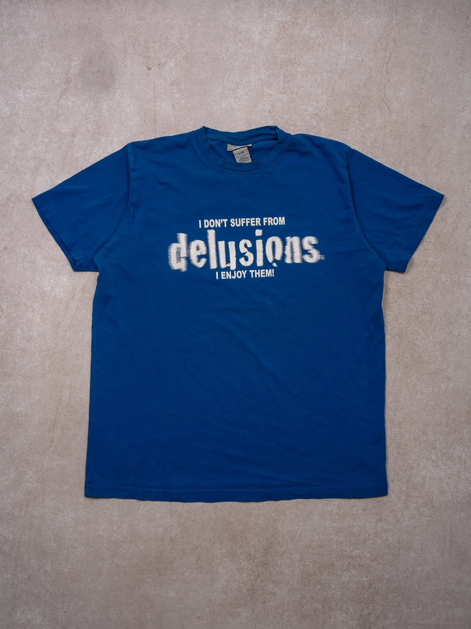 Vintage 90s Blue Delusions Tee (L) sold by Rebalance Vintage