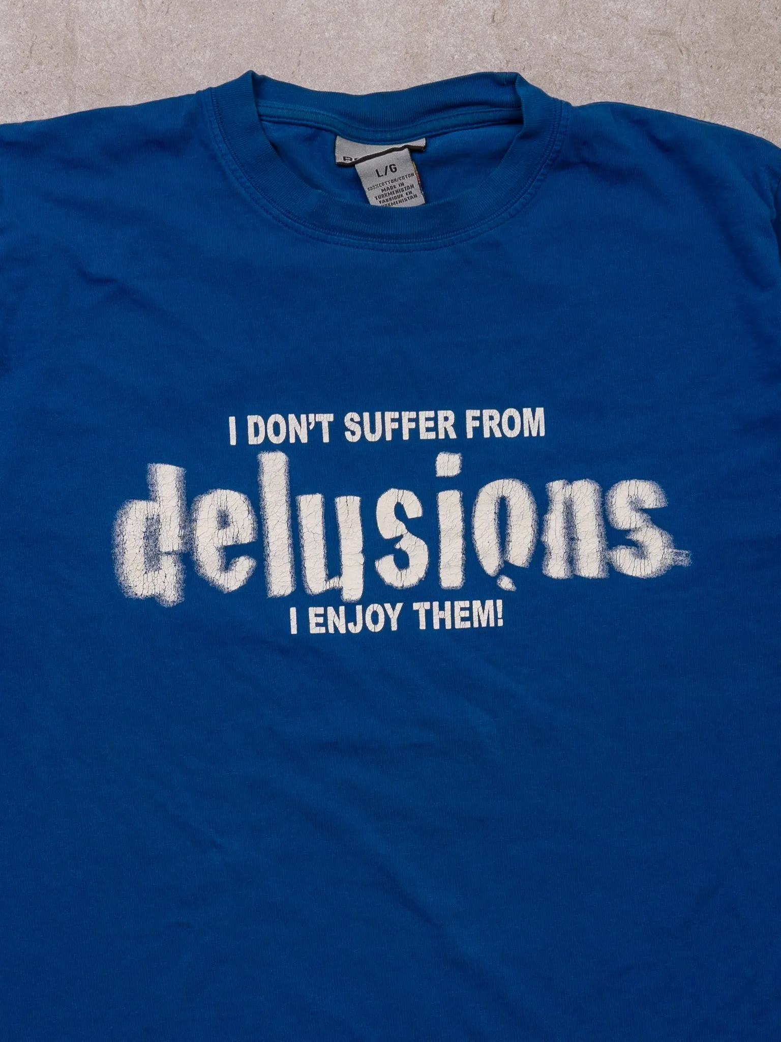 Vintage 90s Blue Delusions Tee (L) sold by Rebalance Vintage product image thumbnail 3