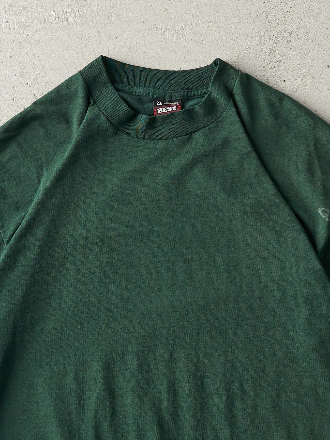 Vintage 90s Forest Green Blank Single Stitch Tee (M/L) sold by Rebalance Vintage product image thumbnail 2