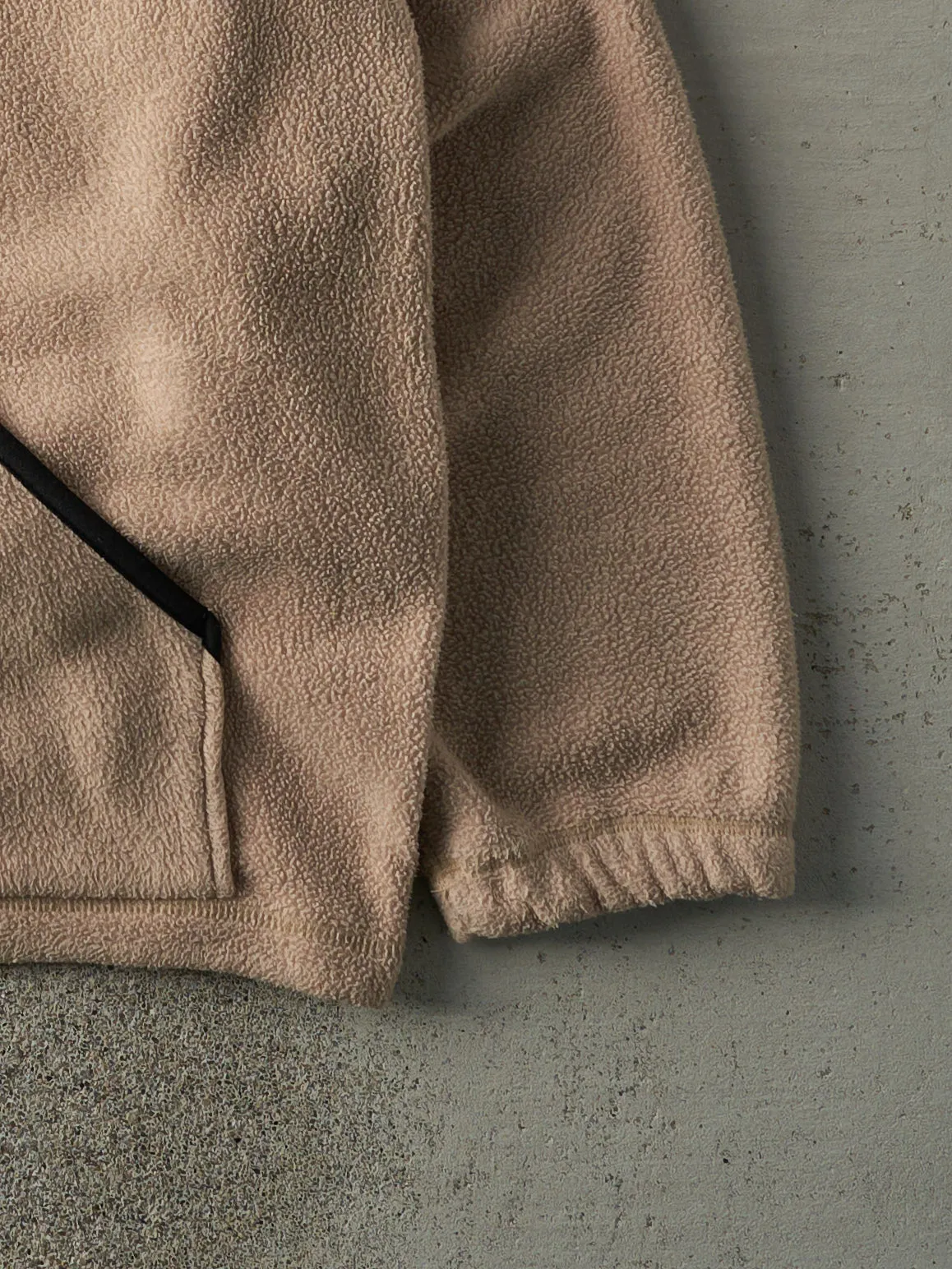 Vintage 90s Beige Zip Up Fleece Sweater (L) sold by Rebalance Vintage product image thumbnail 3