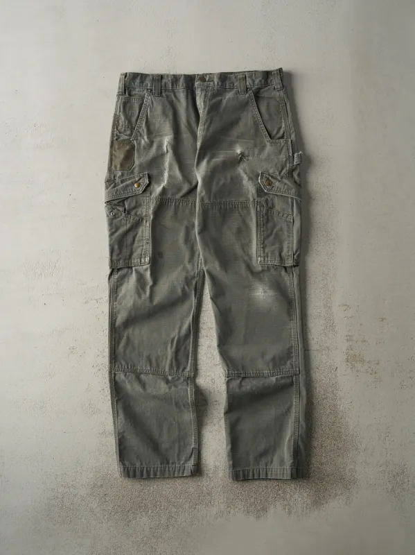Vintage Y2K Green Relaxed Fit Ripstop Carhartt Double Knee Cargo Pants (35.5x33.5) sold by Rebalance Vintage