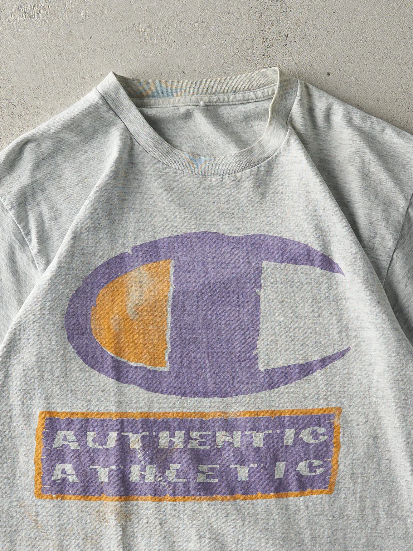 Vintage 90s Heather Grey Champion Tee (M/L) sold by Rebalance Vintage product image thumbnail 3
