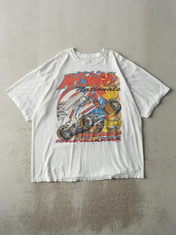 Vintage 10' White Knoxville Nationals Racing Tee (XL) sold by Rebalance Vintage
