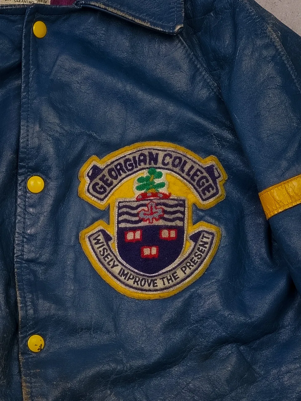 Vintage 80s Georgian College Leather Jacket (M/L) sold by Rebalance Vintage product image thumbnail 3
