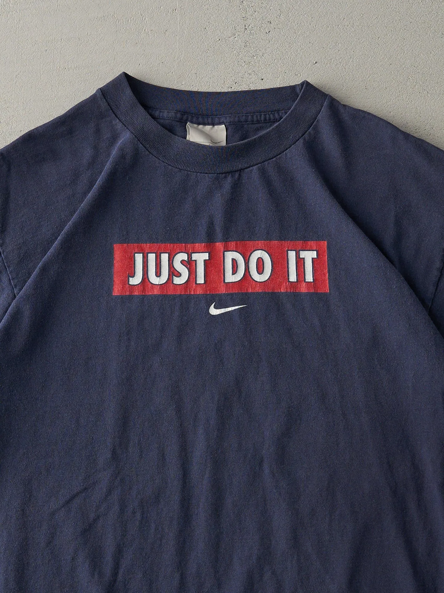 Vintage 90s Navy Nike "Just Do It" Tee (M) sold by Rebalance Vintage product image thumbnail 2
